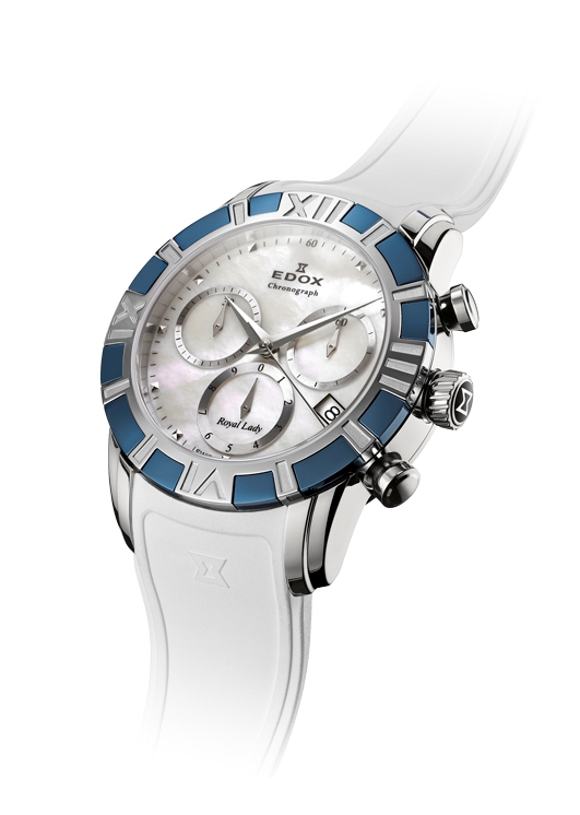 Edox Ladies 10405 357B NAIN Royal Lady Luxury Chronograph Watch